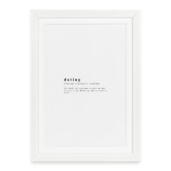 Humorvolle Definition von Dating - Gerahmtes Poster (27 × 37 cm) - Weiß - Vorne