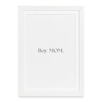 Maman garçon - Affiche encadrée (27 × 37 cm) - blanc - Devant