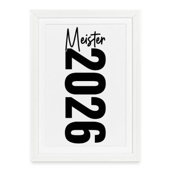 Champion 2026 - Affiche encadrée (27 × 37 cm) - blanc - Devant