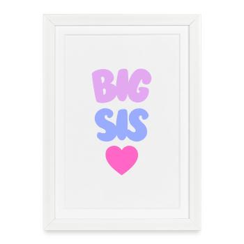 Grande Sœur Love - Affiche encadrée (27 × 37 cm) - blanc - Devant
