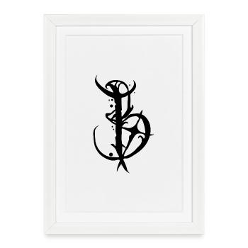 B - Framed poster (27 × 37 cm) - white - Front