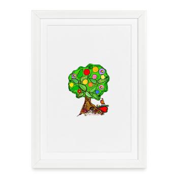 Tree - Framed poster (27 × 37 cm) - white - Front