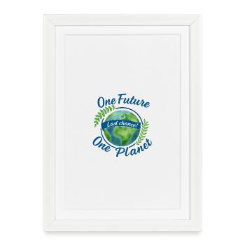 Environmentally conscious peace motif - Framed poster (27 × 37 cm) - white - Front