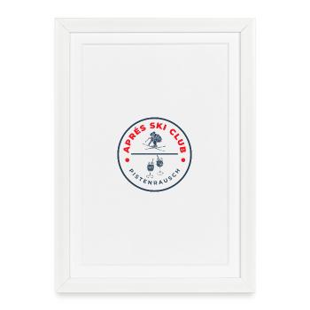 Après Ski Club Pistenrausch Logo - Affiche encadrée (27 × 37 cm) - blanc - Devant