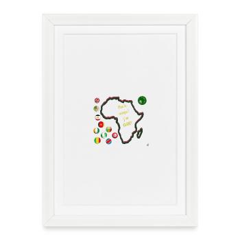 Africa and Football: No Time - Framed poster (27 × 37 cm) - white - Front