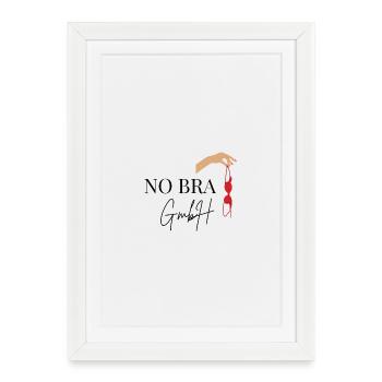 No Bra GmbH drôle motif bachelor lin adieu - Affiche encadrée (27 × 37 cm) - blanc - Devant