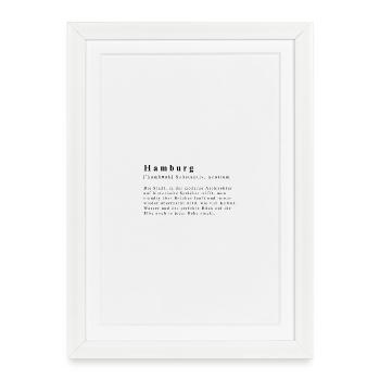 Hamburg Definition - Framed poster (27 × 37 cm) - white - Front