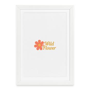 Illustration de fleurs sauvages pour les amoureux de la nature - Affiche encadrée (27 × 37 cm) - blanc - Devant