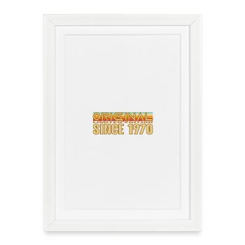 Original Depuis 1970 Logo Rétro - Affiche encadrée (27 × 37 cm) - blanc - Devant