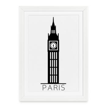 Paris - Framed poster (27 × 37 cm) - white - Front