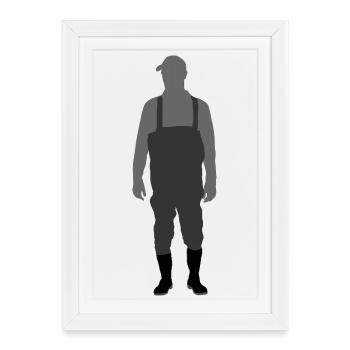 Wadden Explorer – Mud Walker - Framed poster (27 × 37 cm) - white - Front