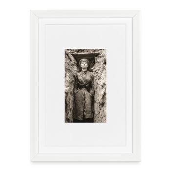 Sepia Military Portrait - Framed poster (27 × 37 cm) - white - Front