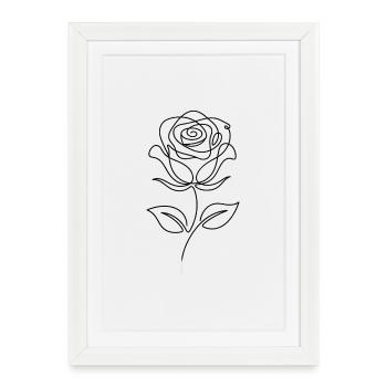 à peine une rose - Affiche encadrée (27 × 37 cm) - blanc - Devant