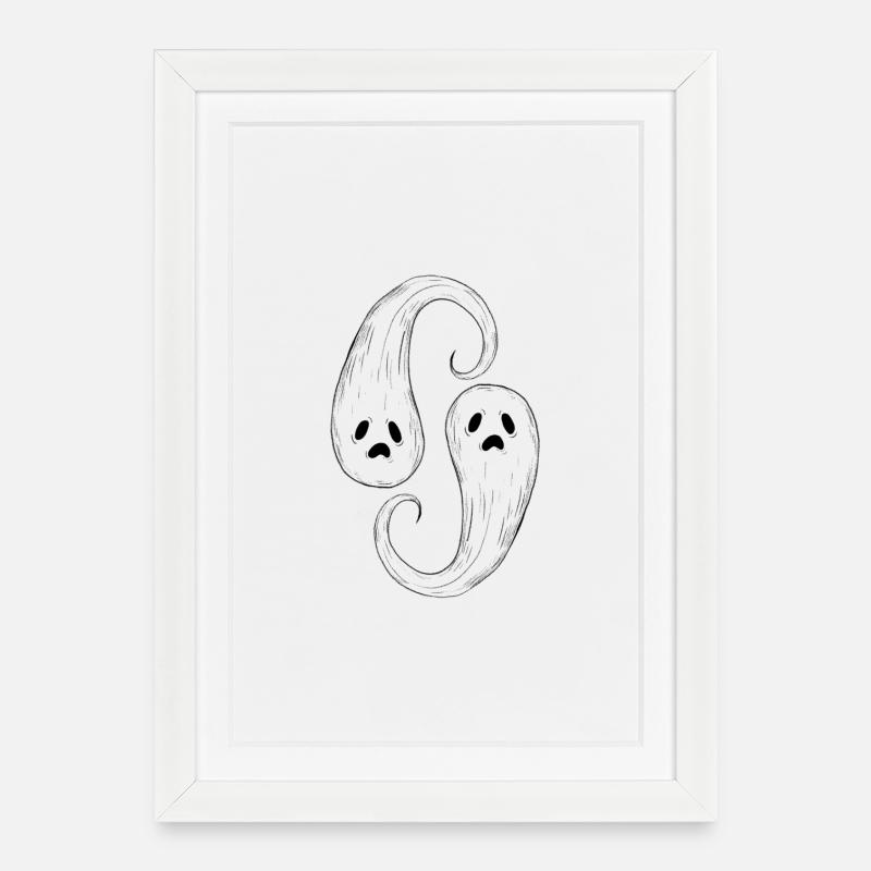 Duo_de_fantomes - Framed poster (27 × 37 cm) - white