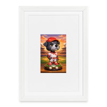 Blueball - Framed poster (27 × 37 cm) - white - Front