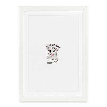 Zaubermaus - Gerahmtes Poster (27 × 37 cm) - Weiß - Vorne