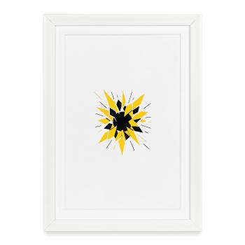Fragmentation radioactive – Conception physique - Affiche encadrée (27 × 37 cm) - blanc - Devant