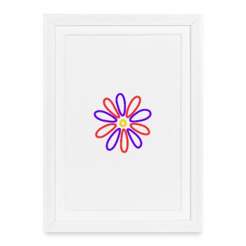 FLOWER. NATURE. ECOLOGY. ANNIVERSARY. FEAST - Framed poster (27 × 37 cm) - white - Front