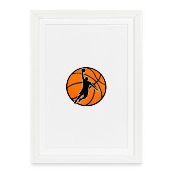 Basketball Power Dunk - Framed poster (27 × 37 cm) - white - Front