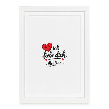 Je t’aime la plupart du temps - Affiche encadrée (27 × 37 cm) - blanc - Devant