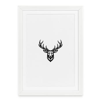 Classic deer and pro - Framed poster (27 × 37 cm) - white - Front