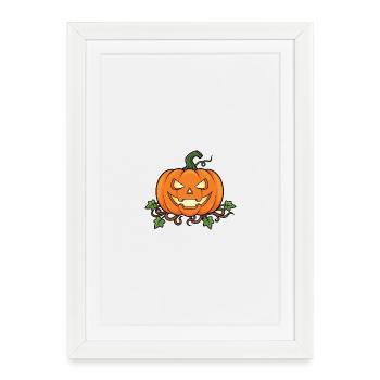 Pumpkin Halloween - Framed poster (27 × 37 cm) - white - Front