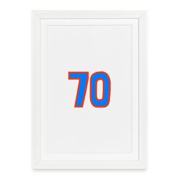 70. 70 YEARS. 70th ANNIVERSARY. 70 YEARS ANNIVERSARY. - Framed poster (27 × 37 cm) - white - Front