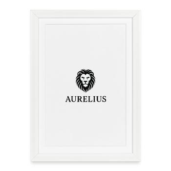 Tête de lion - Affiche encadrée (27 × 37 cm) - blanc - Devant