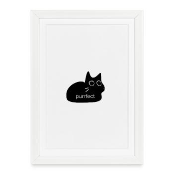 Purrfect - Cat Design for Cat Lover - Framed poster (27 × 37 cm) - white - Front