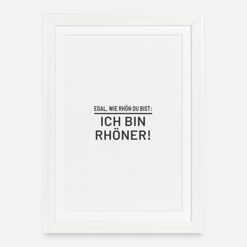 Ich bin Rhöner! - Gerahmtes Poster (27 × 37 cm) - Weiß