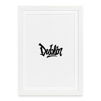 Dublin - Affiche encadrée (27 × 37 cm) - blanc - Devant