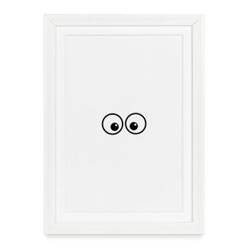 Eye duo in comic style - Framed poster (27 × 37 cm) - white - Front