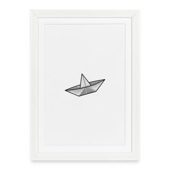 boat - Framed poster (27 × 37 cm) - white - Front