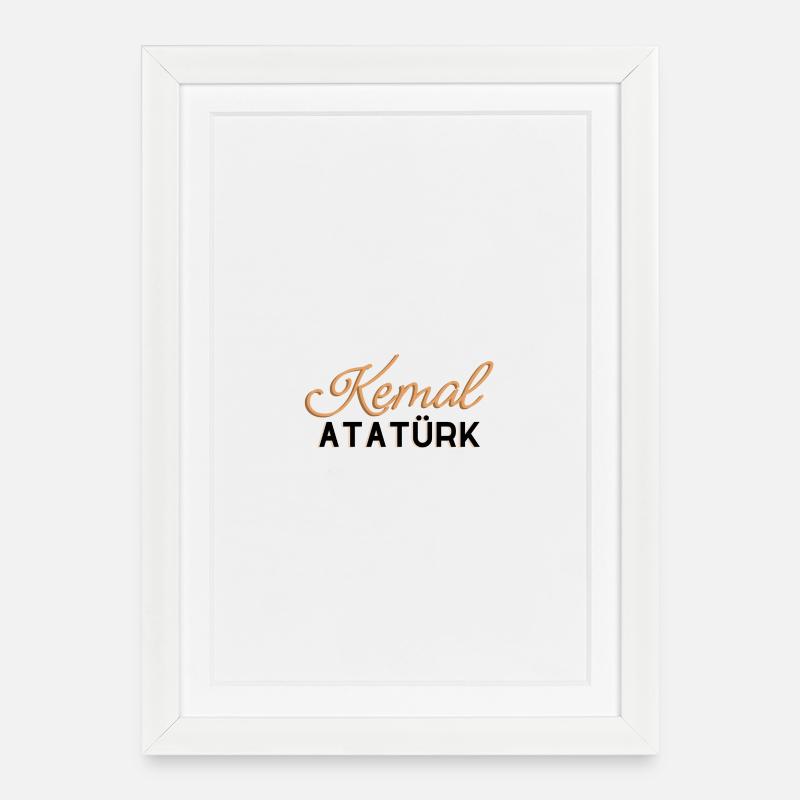 Ataturk Design - Framed poster (27 × 37 cm) - white