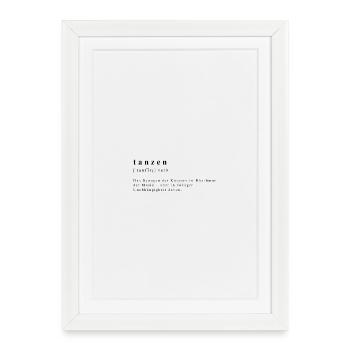 Dancing - Verb - Definition. Rhythm of the music - Framed poster (27 × 37 cm) - white - Front