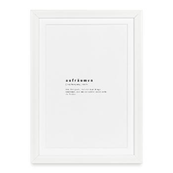 Tidying up, verb definition - the creative chaos - Framed poster (27 × 37 cm) - white - Front