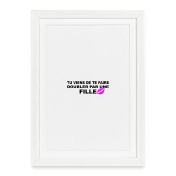 Fille - Affiche encadrée (27 × 37 cm) - blanc - Devant