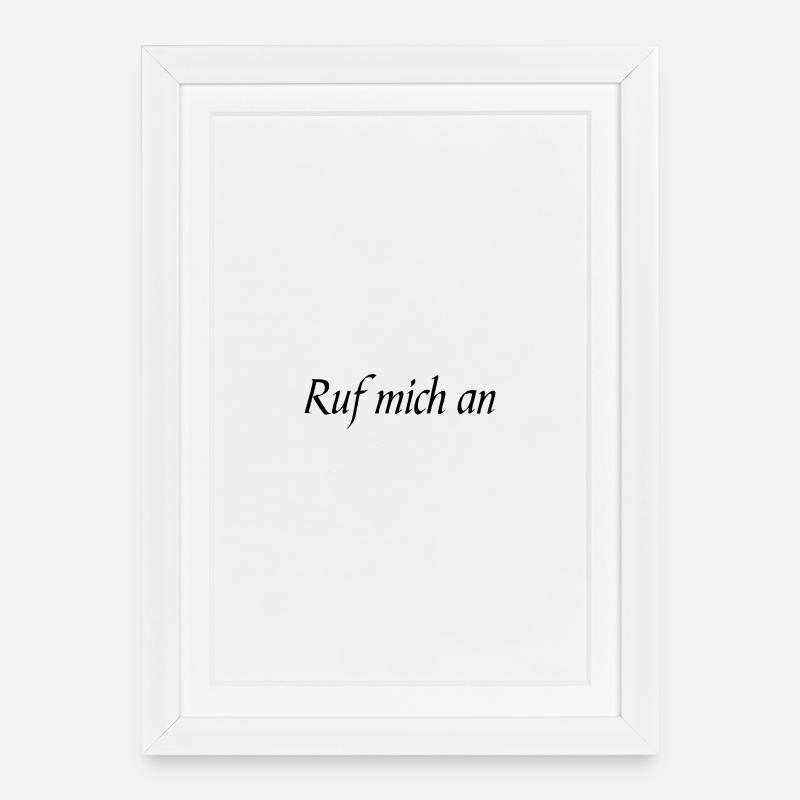 Appelle-moi - Affiche encadrée (27 × 37 cm) - blanc