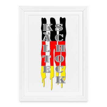 IM Kälteschock Kalt Kälte - Gerahmtes Poster (27 × 37 cm) - Weiß - Vorne