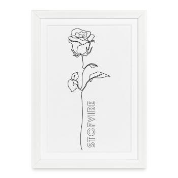 Fabric vibe logo - Framed poster (27 × 37 cm) - white - Front