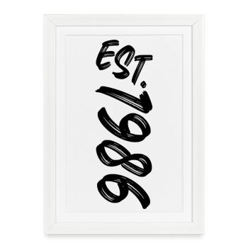 Est. 1986 - Established 1986 - Birthday Gift - Framed poster (27 × 37 cm) - white - Front