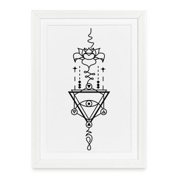 Elements Totem – Power of the Four Energies - Framed poster (27 × 37 cm) - white - Front