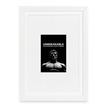 Unbreakable Kraft Motif Shirt - Framed poster (27 × 37 cm) - white - Front