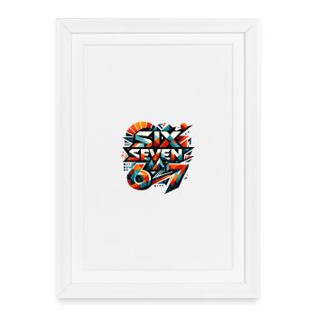 Explosion géométrique de 67 couleurs - Affiche encadrée (27 × 37 cm) - blanc - Devant