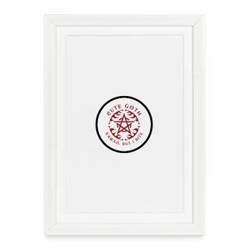 Emblème gothique mignon du pentagramme - Affiche encadrée (27 × 37 cm) - blanc - Devant