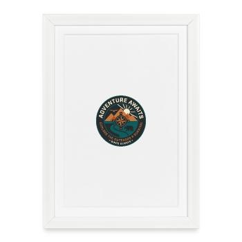 Patch du chemin de la boussole d’aventure - Affiche encadrée (27 × 37 cm) - blanc - Devant