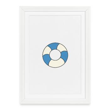 Floats - Framed poster (27 × 37 cm) - white - Front