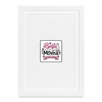 Beste Mama – Für Immer Im Herzen - Gerahmtes Poster (27 × 37 cm) - Weiß - Vorne