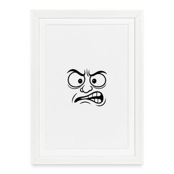 face it - Framed poster (27 × 37 cm) - white - Front