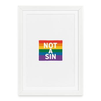 Not A Sin - Framed poster (27 × 37 cm) - white - Front